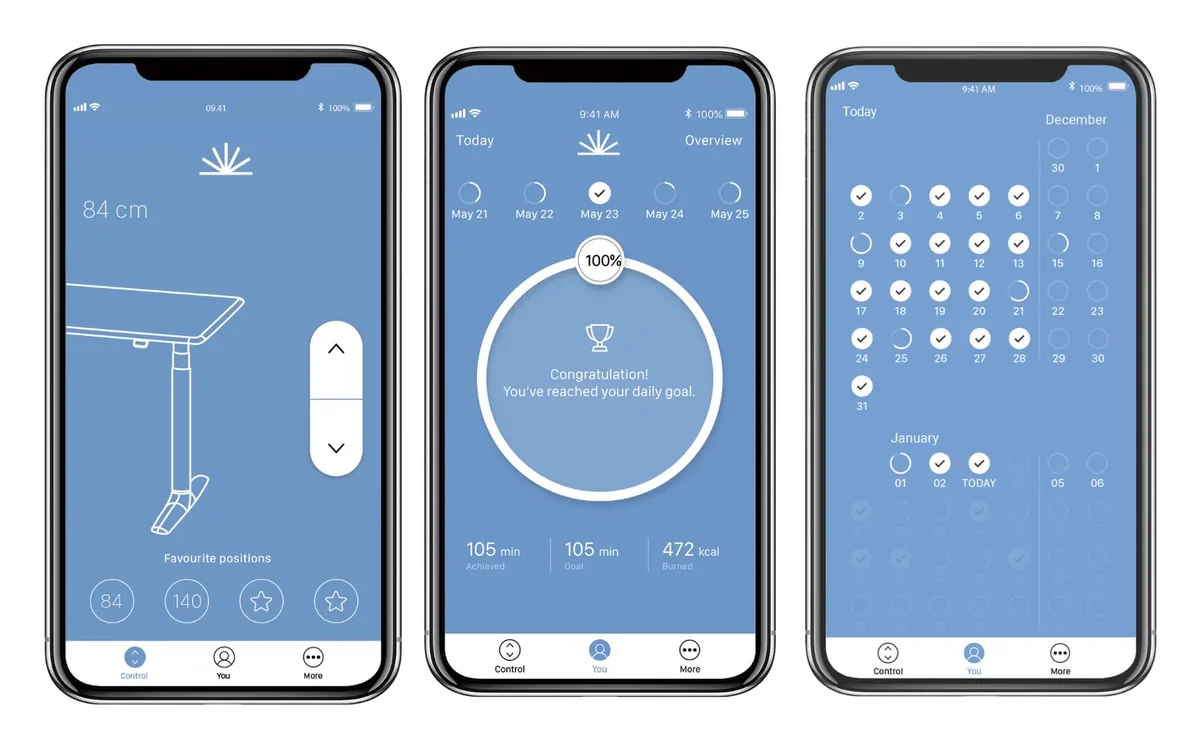 BookLove 桌控 App——高度调节、活动目标与日历
